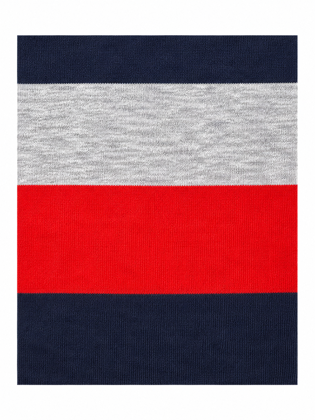 Playera niño manga larga rayas rojo, gris y azul marino
