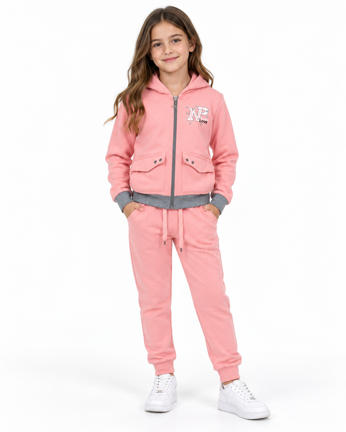 Oferta – Set niña 3 piezas rosa y gris