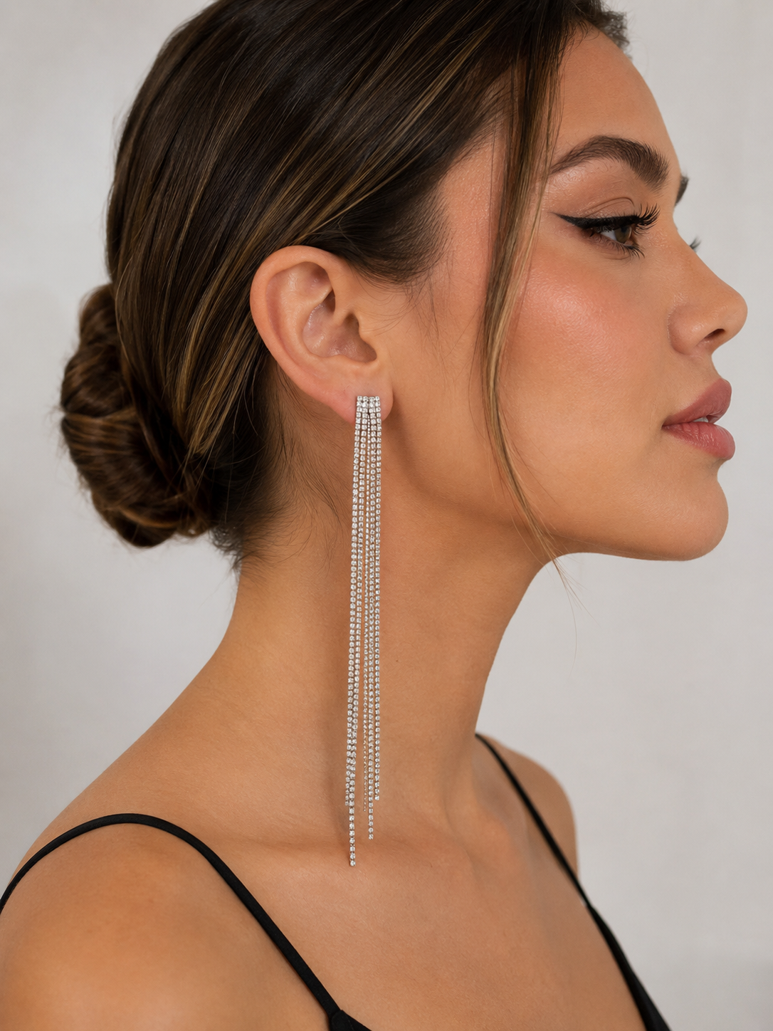 ✨ Aretes Largos de Brillo Cascada ✨
