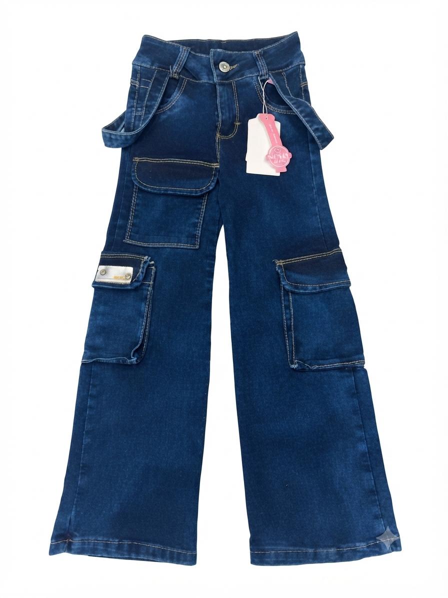 Pantalón niña cargo de mezclilla NENA