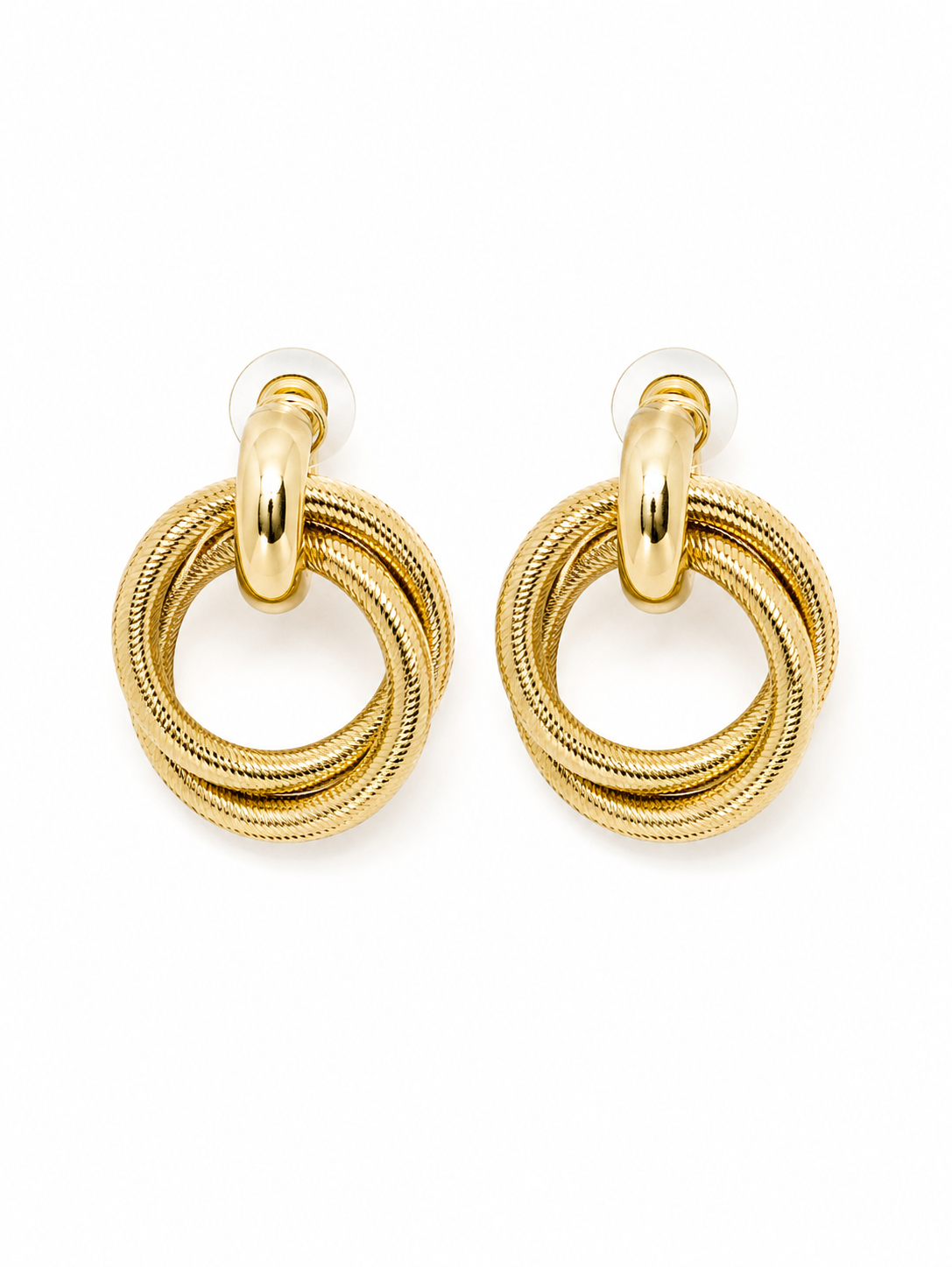 ✨ Aretes Dorados Entrelazados ✨