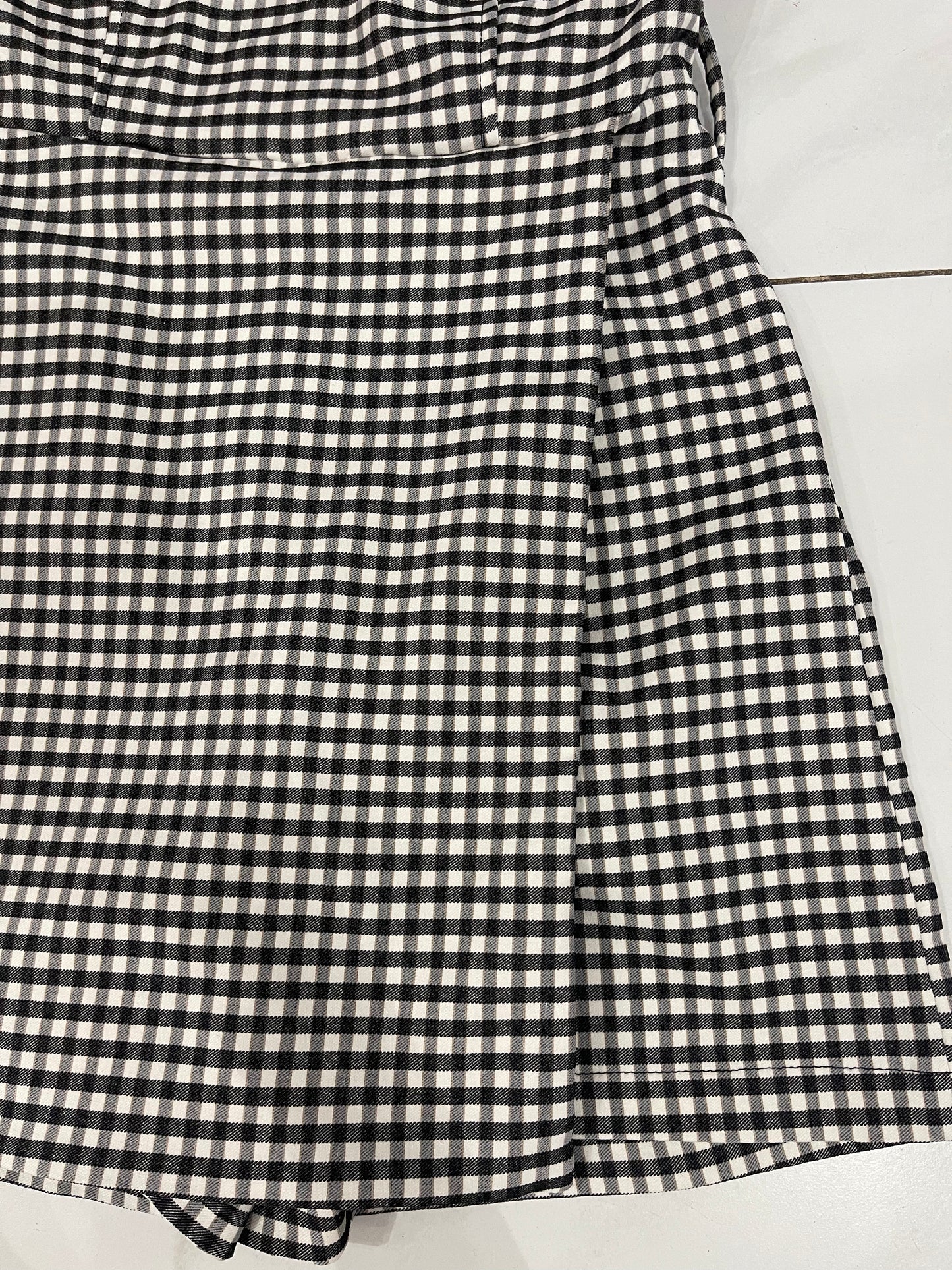 ✨ Vestido con short Corto Cuadros negro y blanco ✨