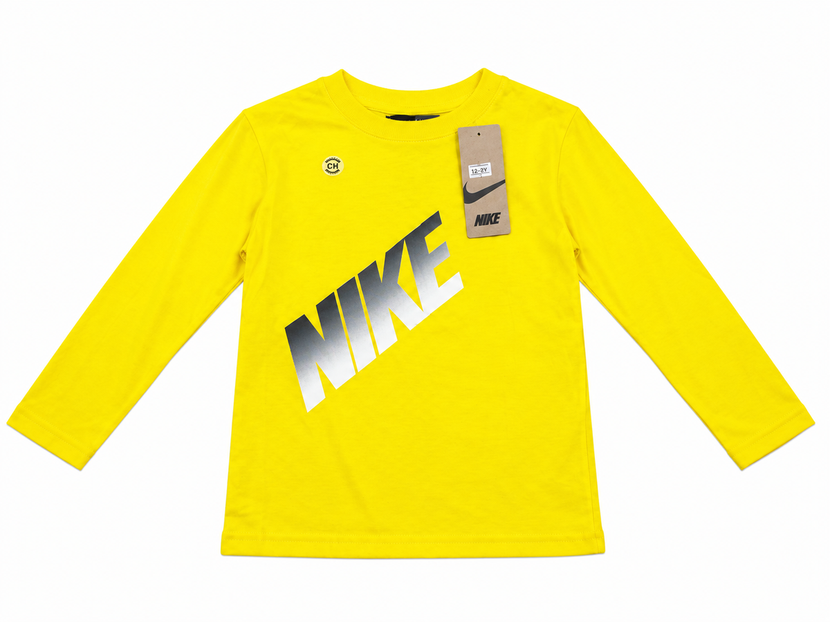 Playera niño manga larga Nike amarilla