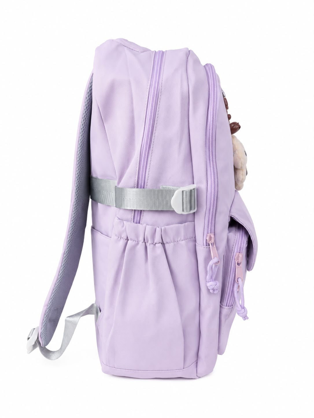🎒 Mochila juvenil lila con colgante
