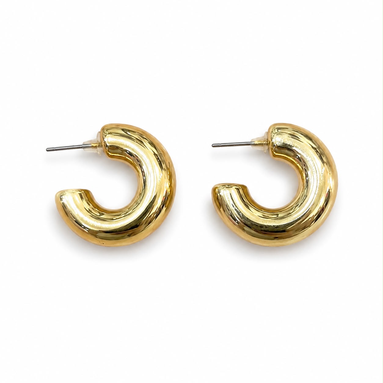 Aretes Arracadas Gruesas Doradas –