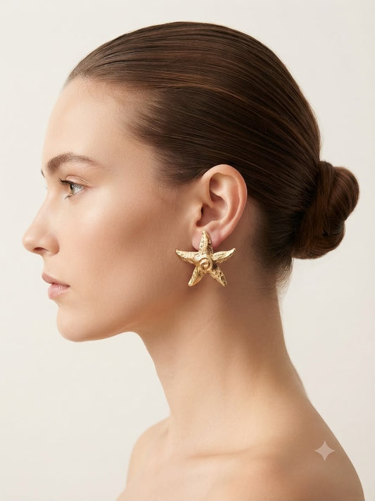 Aretes Estrella de Mar Dorados