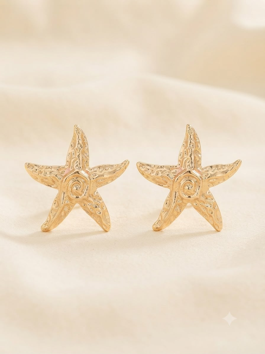 Aretes Estrella de Mar Dorados