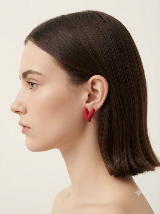 Aretes Corazón Rojo – Amor en Cada Detalle