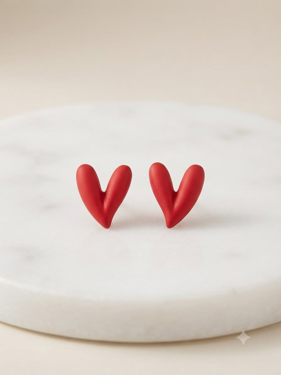 Aretes Corazón Rojo – Amor en Cada Detalle