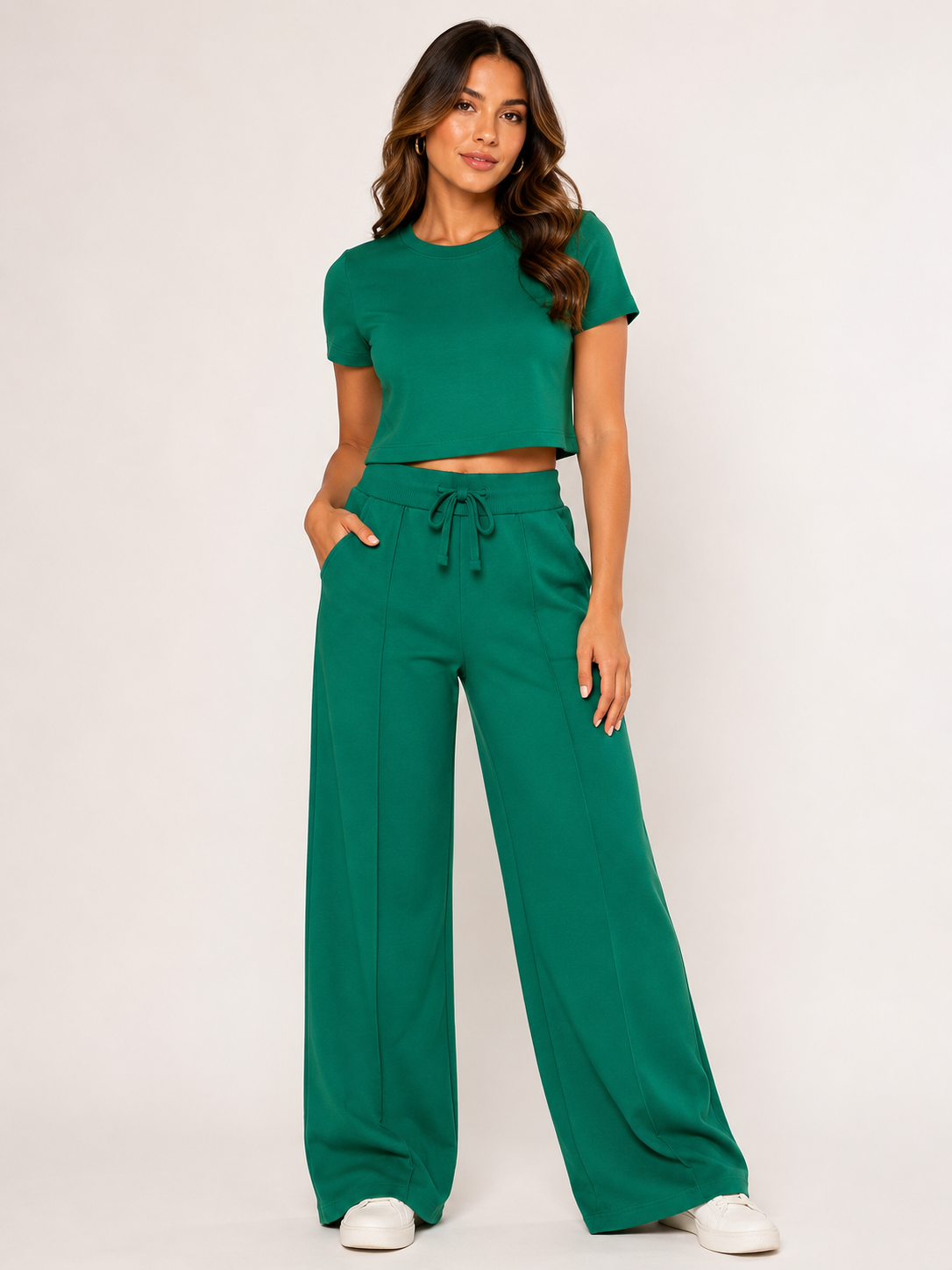 Conjunto Dama 2 Piezas Color Verde Esmeralda