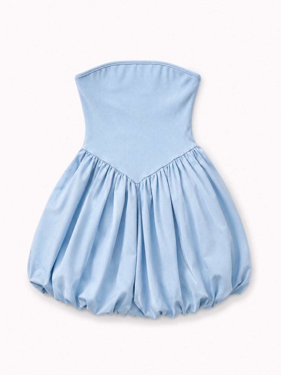 Vestido dama Strapless Color Azul Cielo
