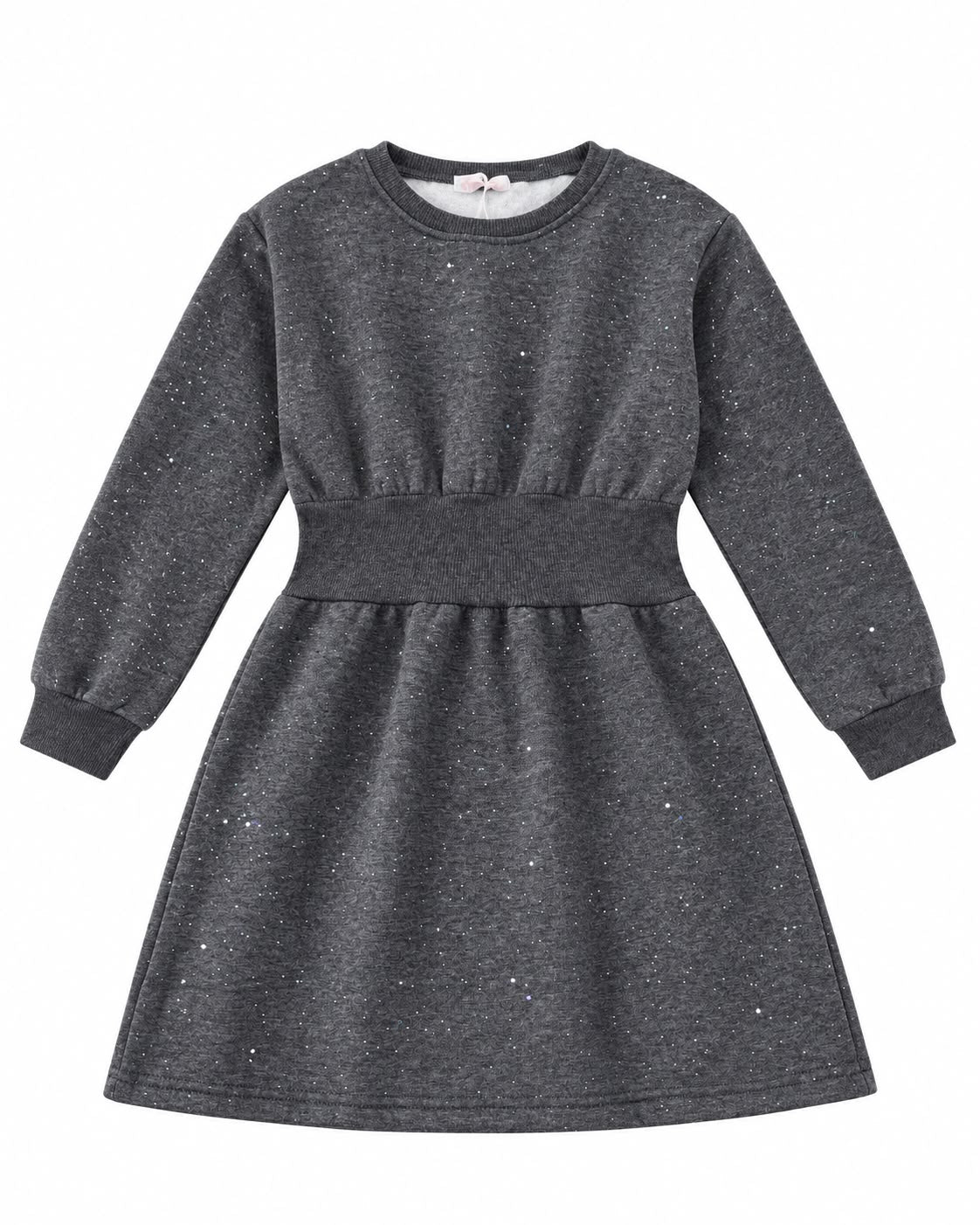Vestido niña gris con detalles brillantes ✨🩶