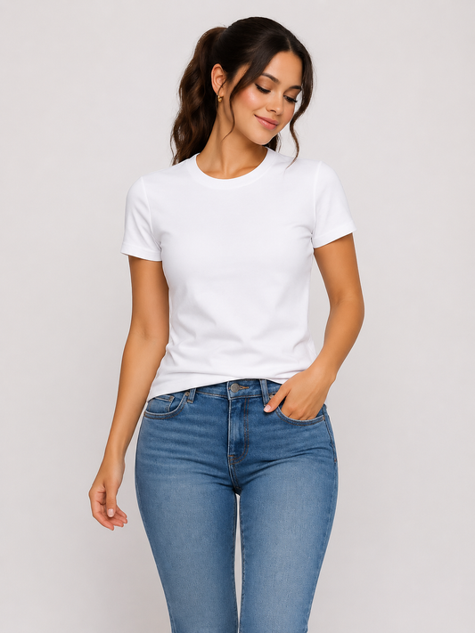 🤍blusa dama Básica Blanca – Un básico que nunca falla