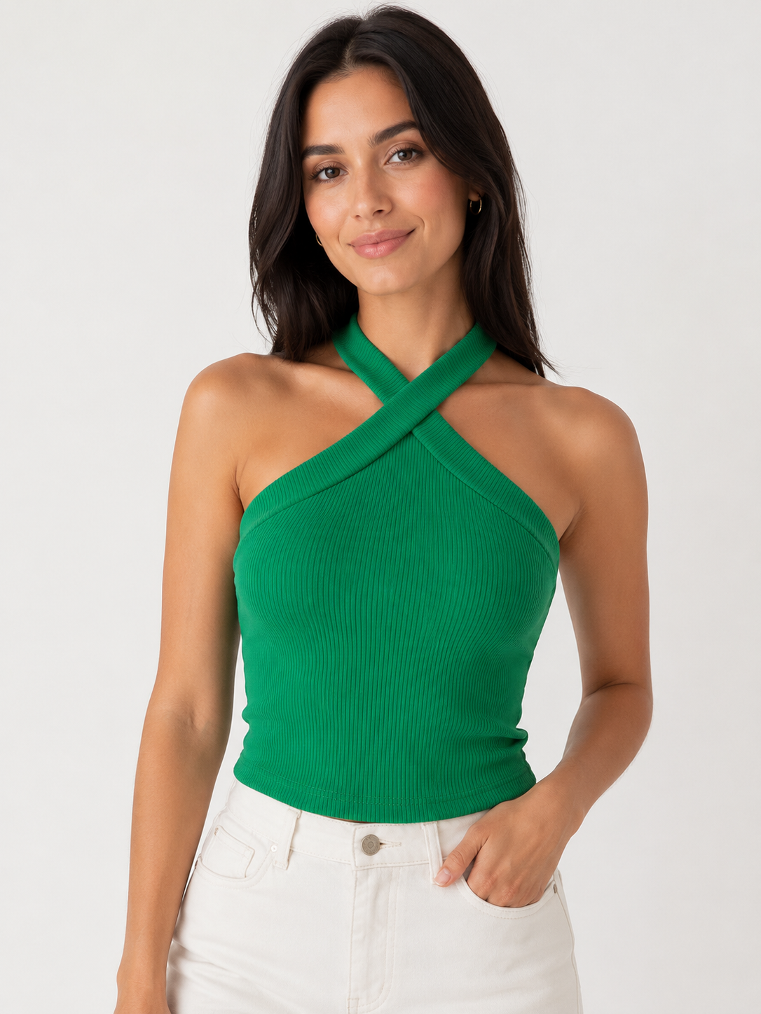 Blusa de Tirantes Cruzados Verde 💚
