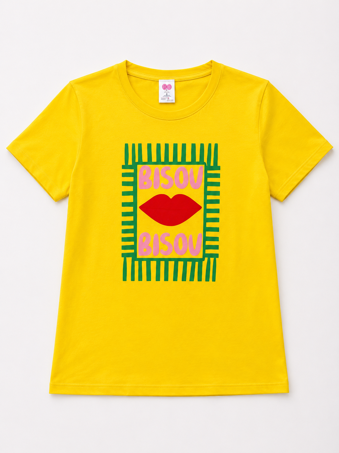Playera estampada “BISOU” 💋💛