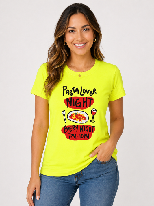 Blusa estampada “Pasta Lover Night” 🍝💚