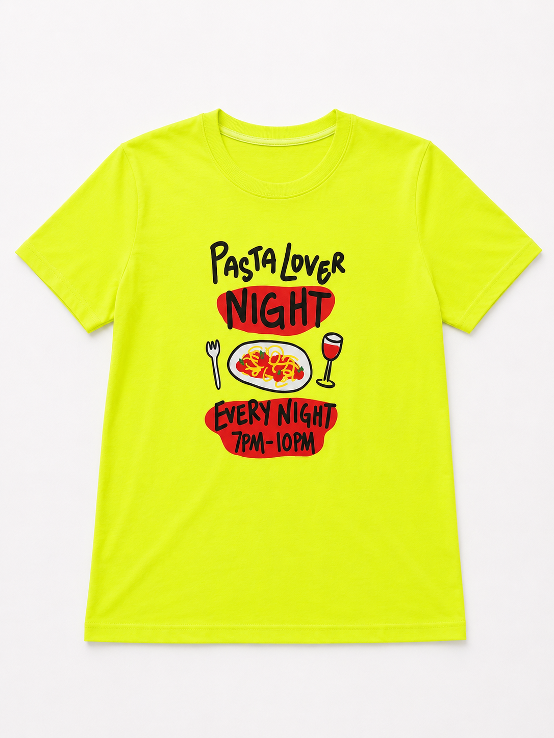 Playera estampada “Pasta Lover Night” 🍝💚