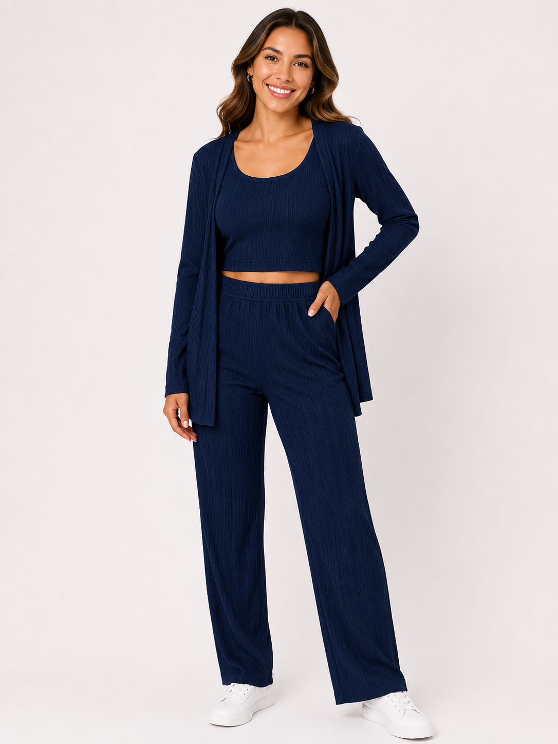 Conjunto dama 3 piezas color azul marino 💙