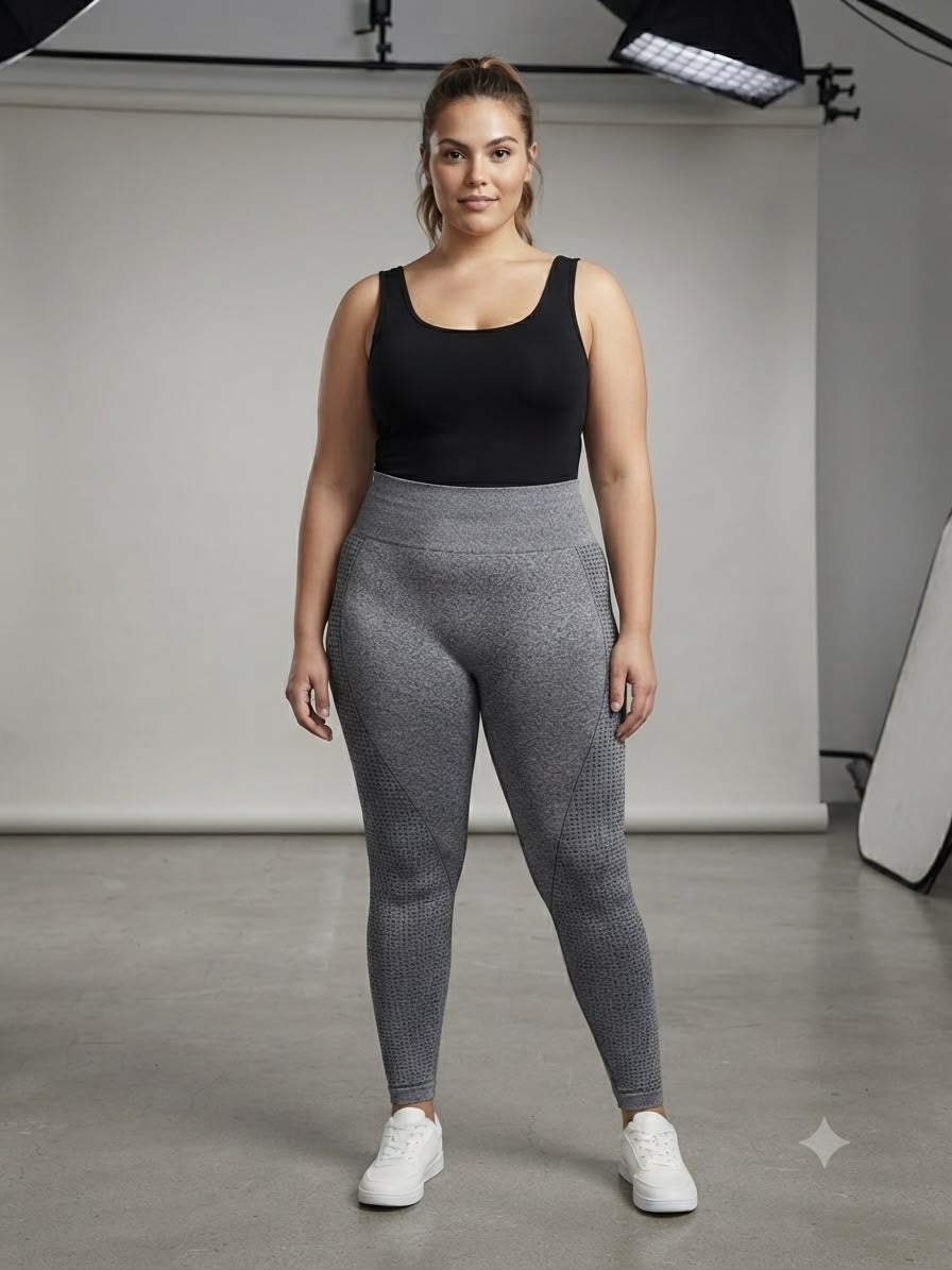 Leggings dama gris jaspe
