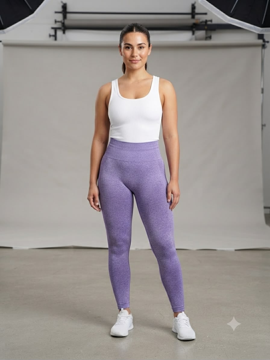 Leggings dama  lila jaspe