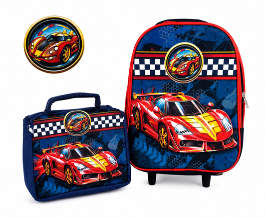Set Mochila con Lonchera auto deportivo