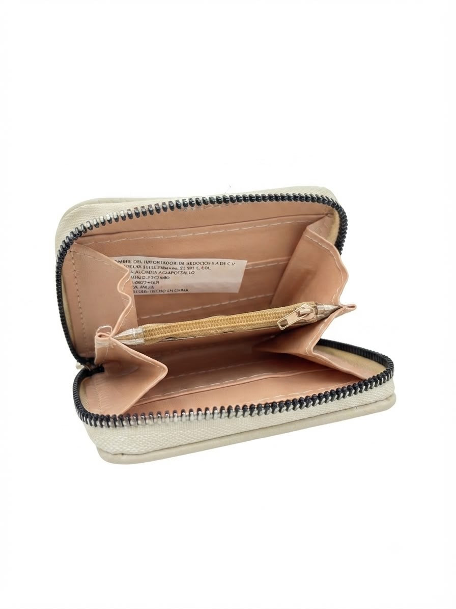 Cartera Dama compacta color marfil