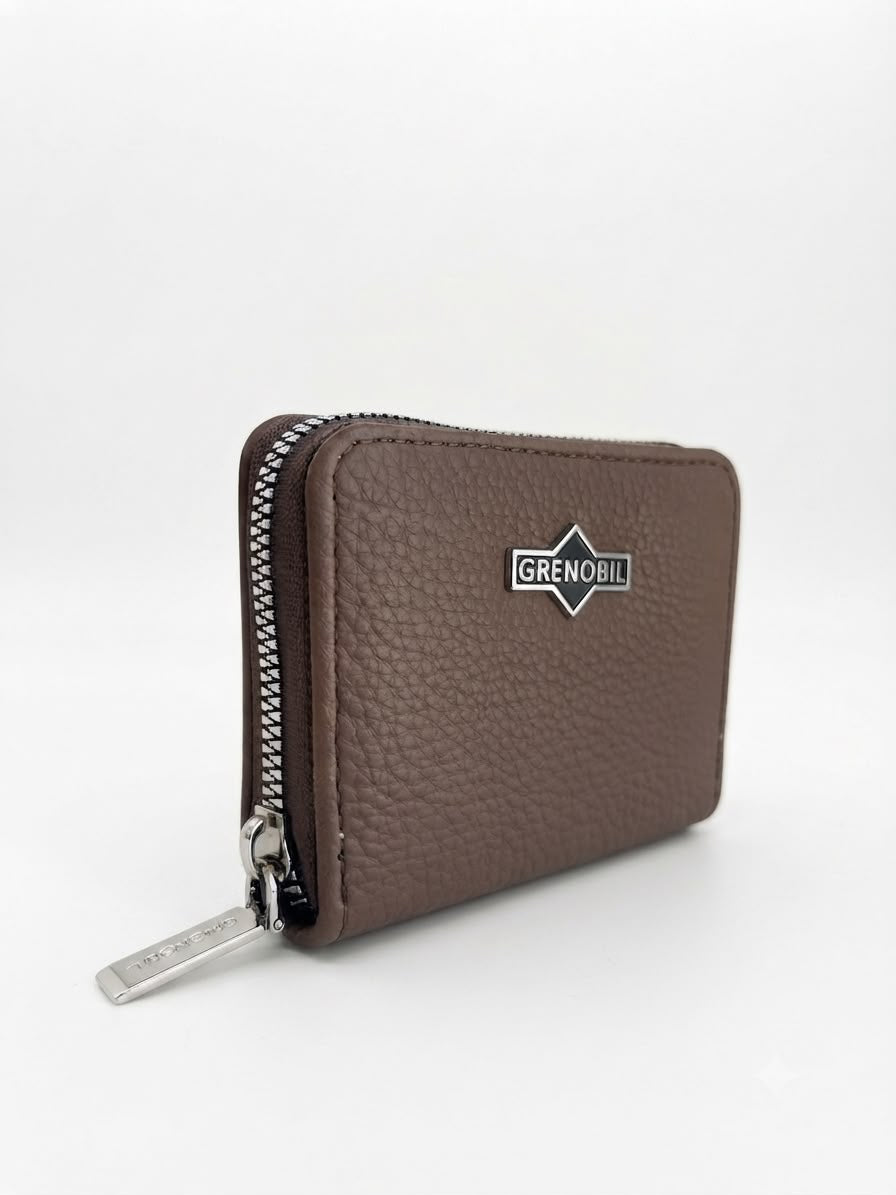 Cartera dama compacta color taupe