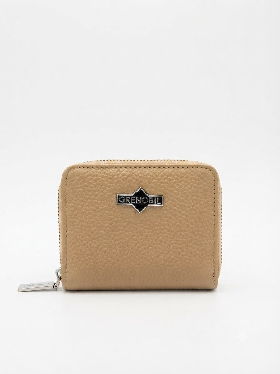 Cartera dama compacta color beige