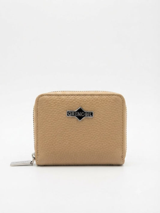 Cartera dama compacta color beige