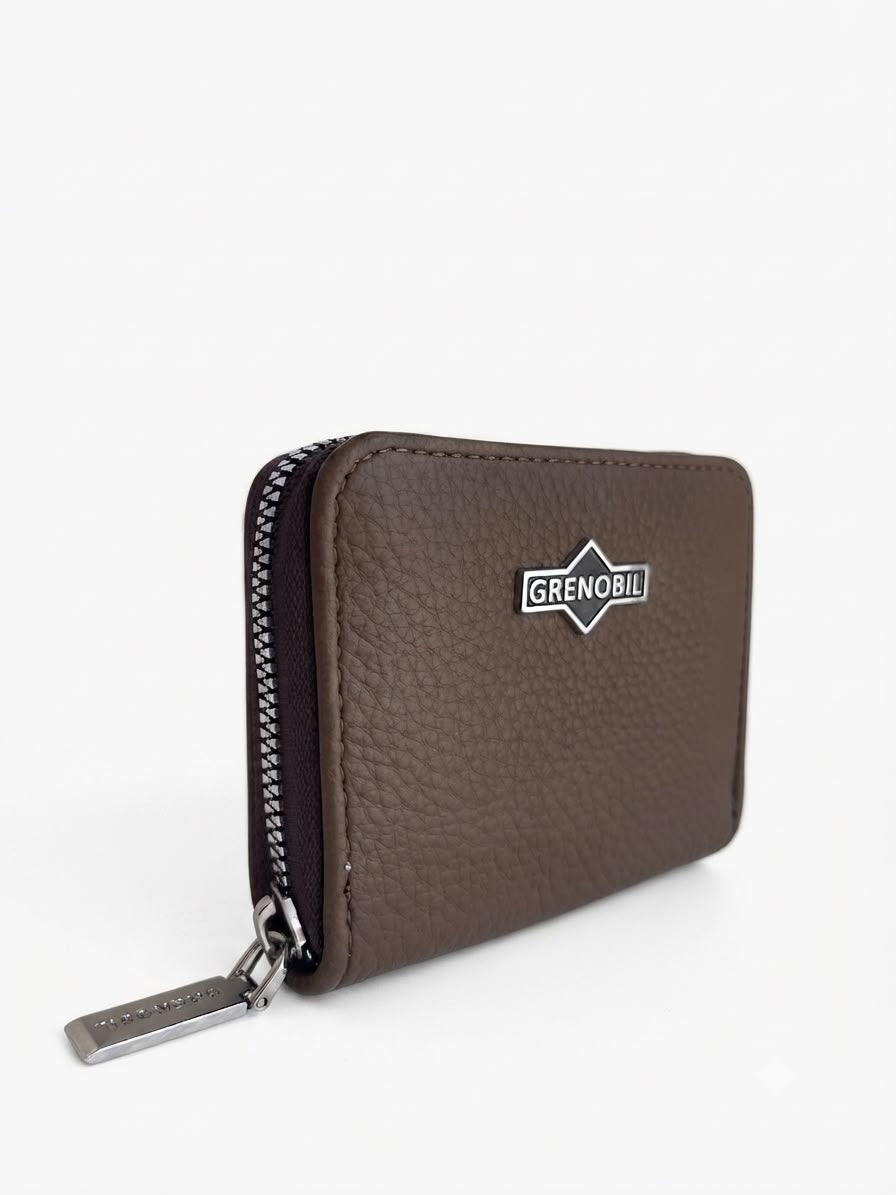 Cartera dama compacta color topo