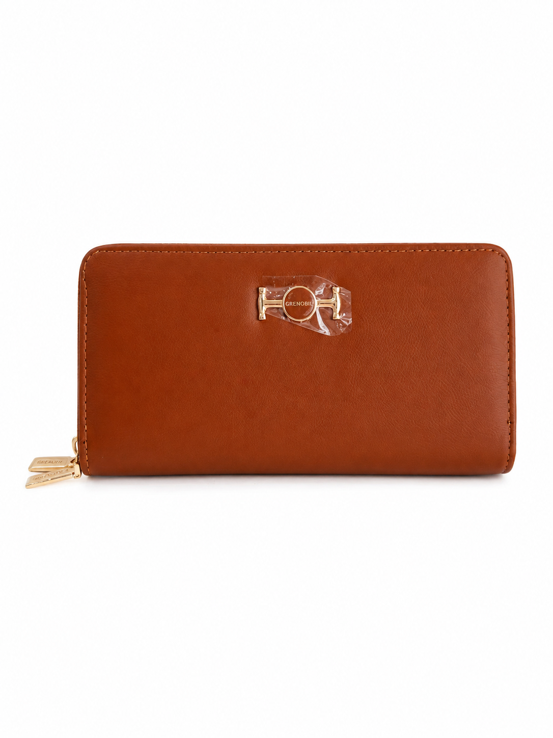 Cartera Dama doble cierra café camel