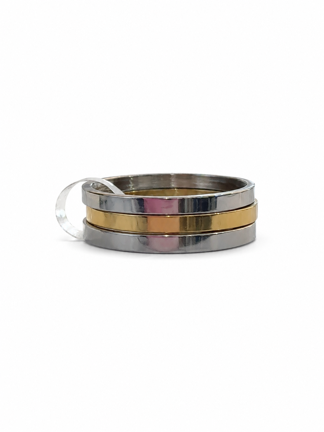Anillo caballero tricolor ✨