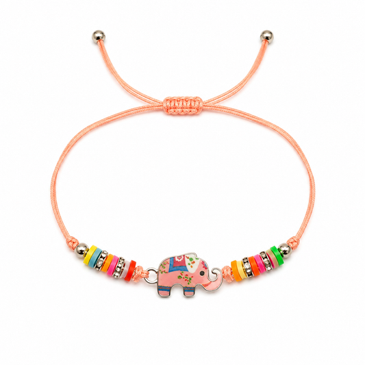 Pulsera niña elefantito multicolor 🐘🌈