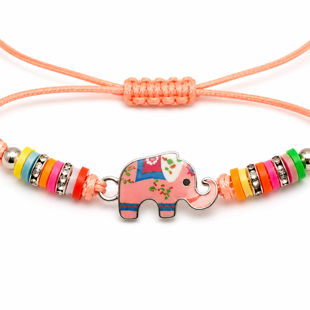 Pulsera niña elefantito multicolor 🐘🌈