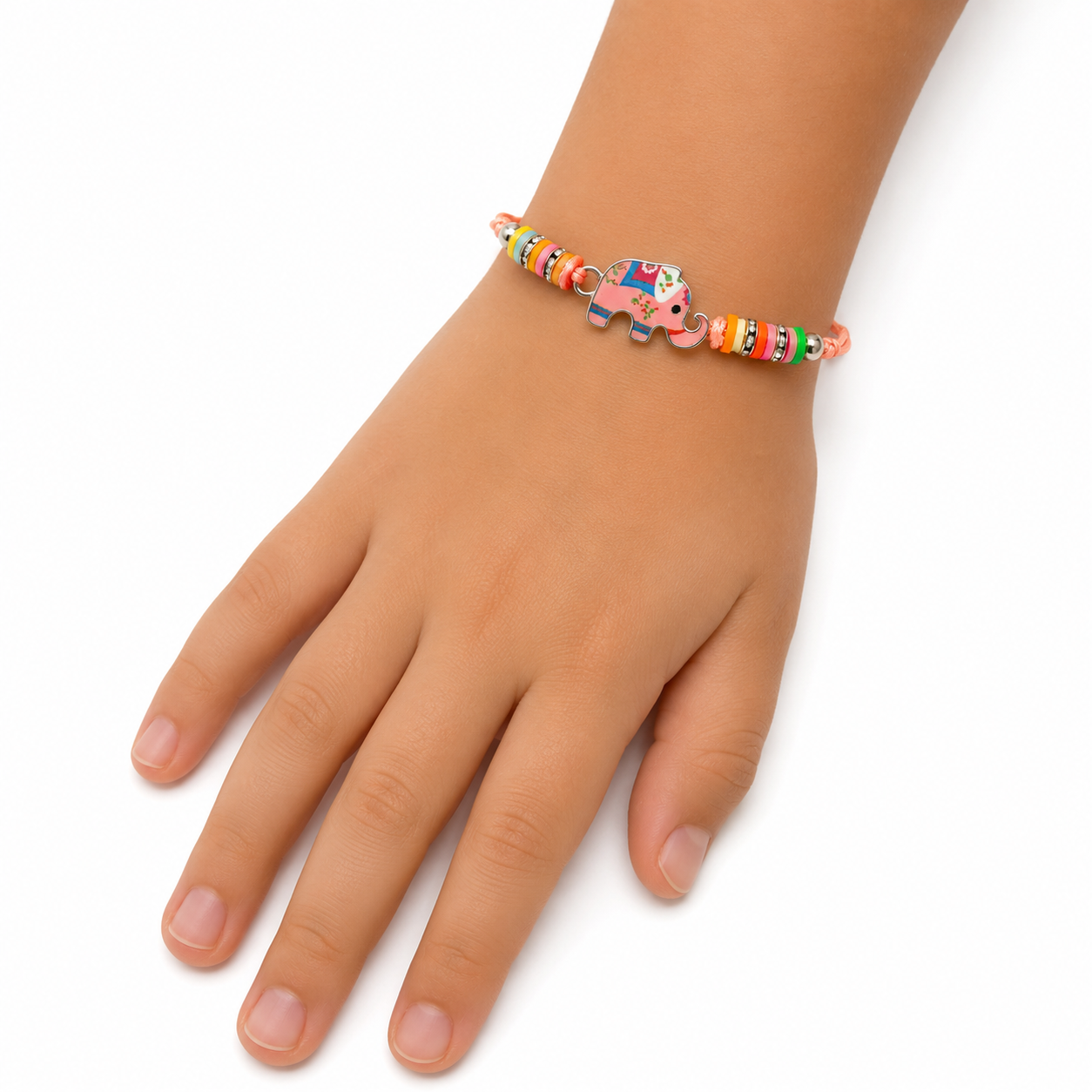 Pulsera niña elefantito multicolor 🐘🌈