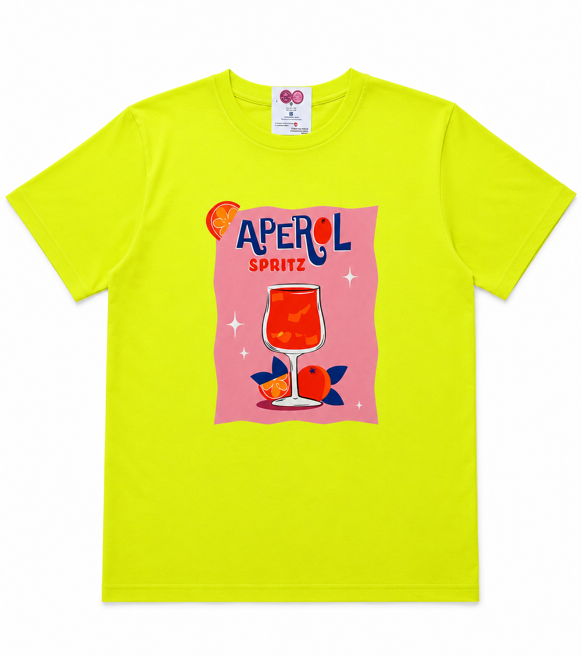 Blusa Dama Estampada “Aperol Spritz” Color Neón