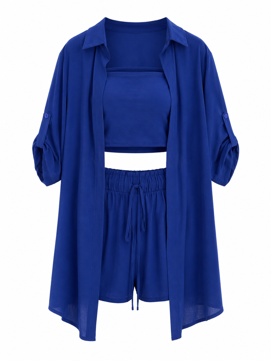Conjunto Dama 3 Piezas Azul Rey