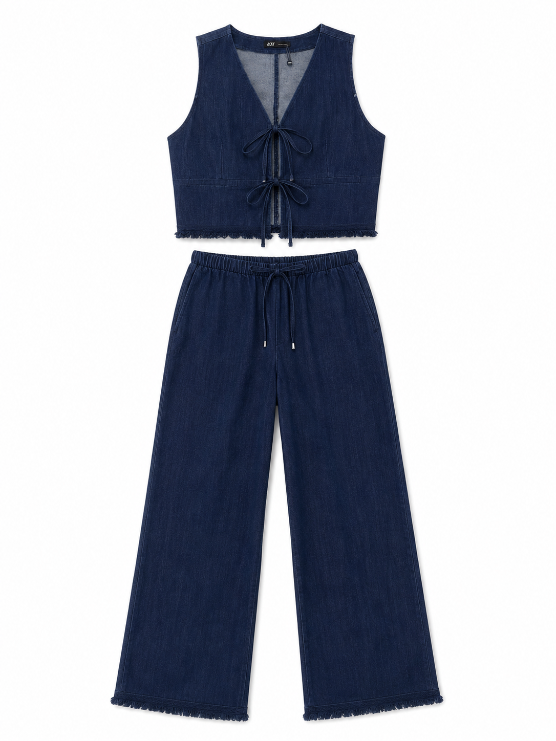 Conjunto dama Denim Palazzo de 2 Piezas