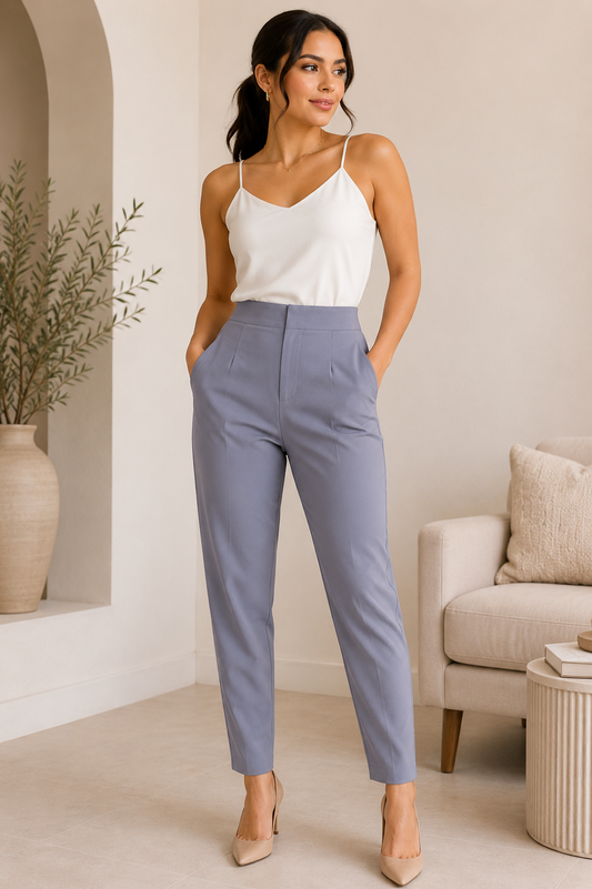 Pantalón Dama vestir gris elegante
