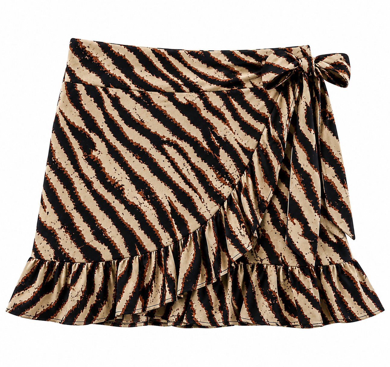 Falda Dala cruzada mediana animal print