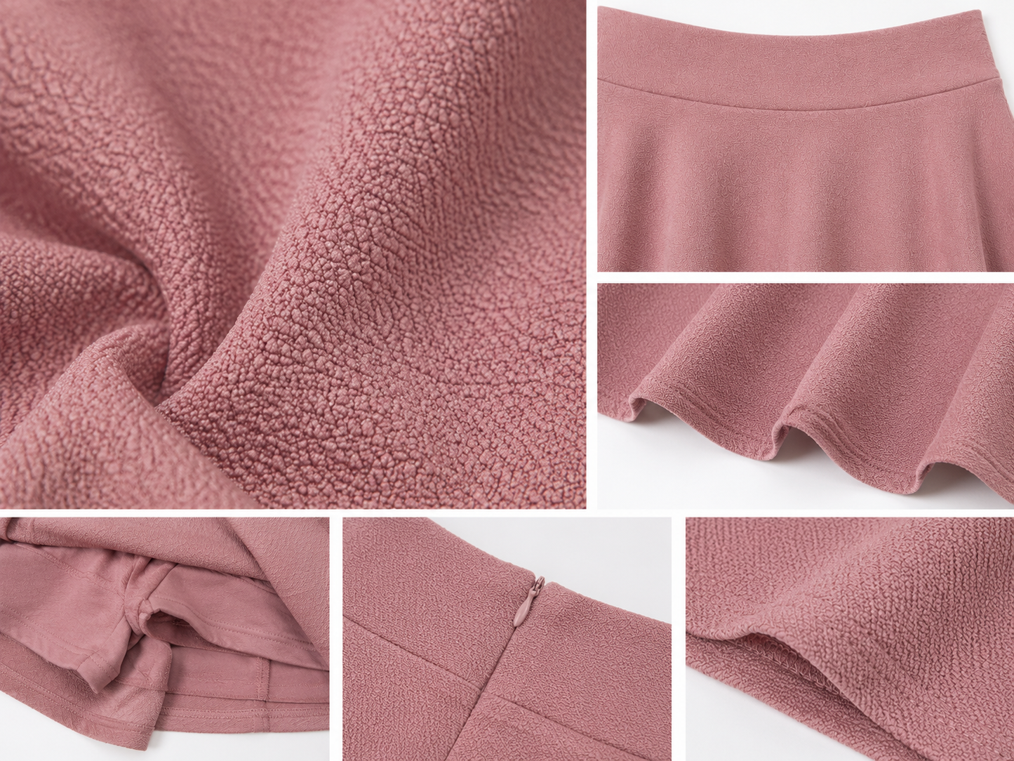 Falda Dama mediana color rosa palo