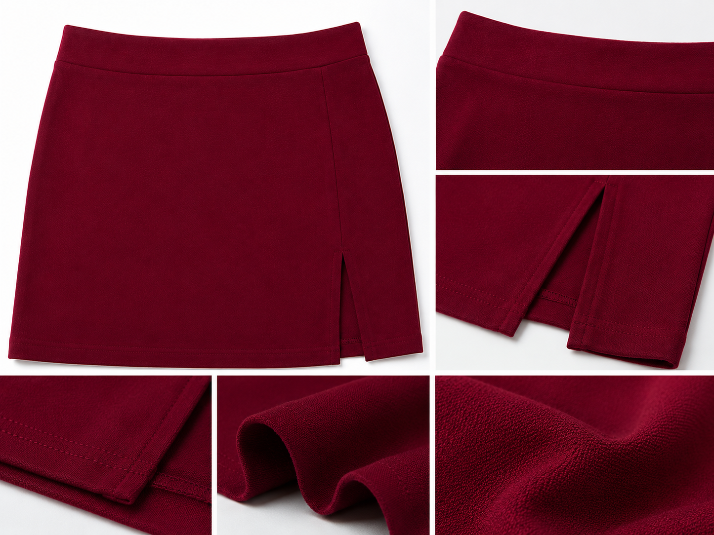 Falda Dama extra grande color vino