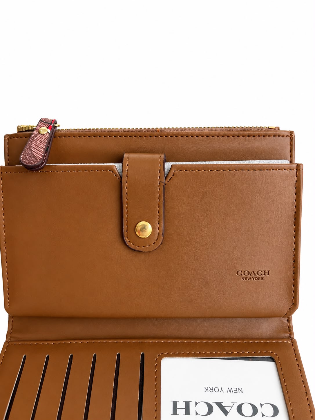 Cartera tipo wallet con estampado de cerezas 🍒