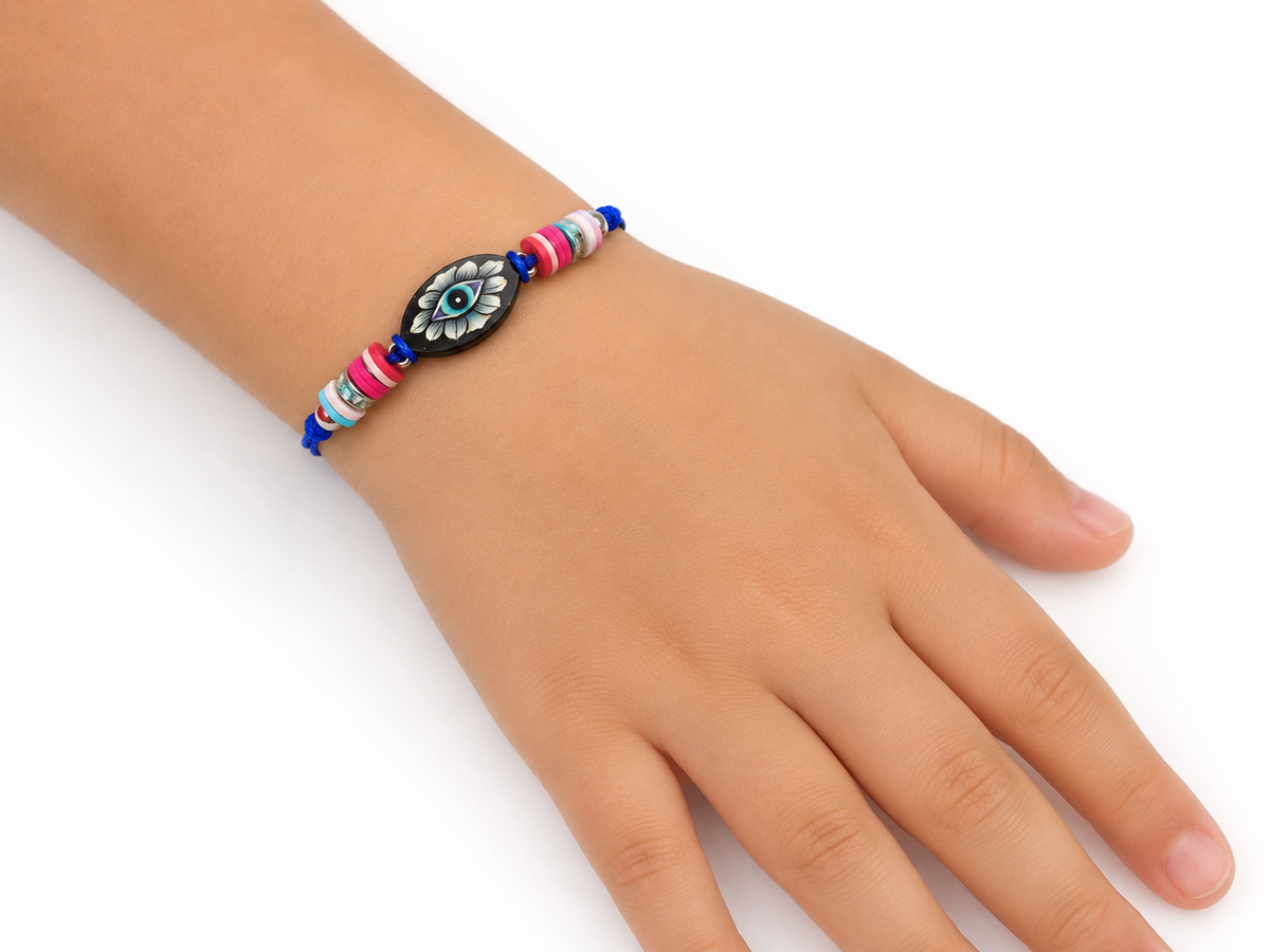 Pulsera niña ojo protector multicolor