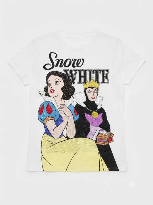 Blusa dama blanca con estampado de princesa ✨👑