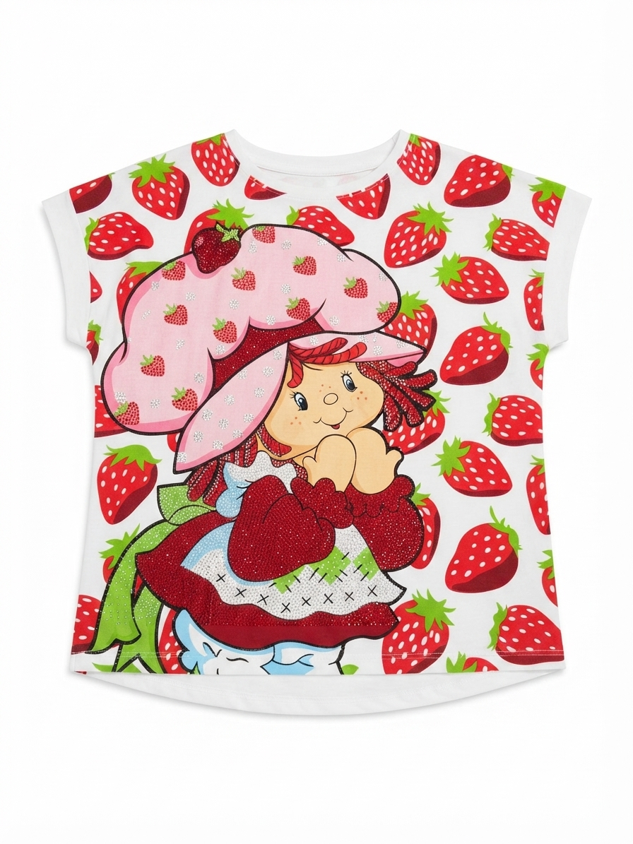 Blusa dama Rosita Fresita con pedrería