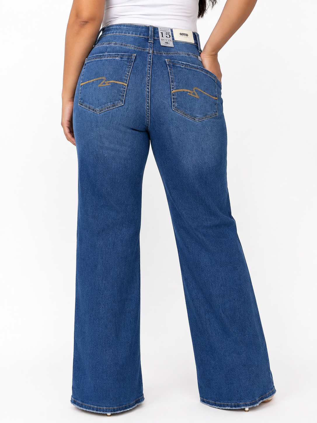 Pantalón dama mezclilla bootcut plus