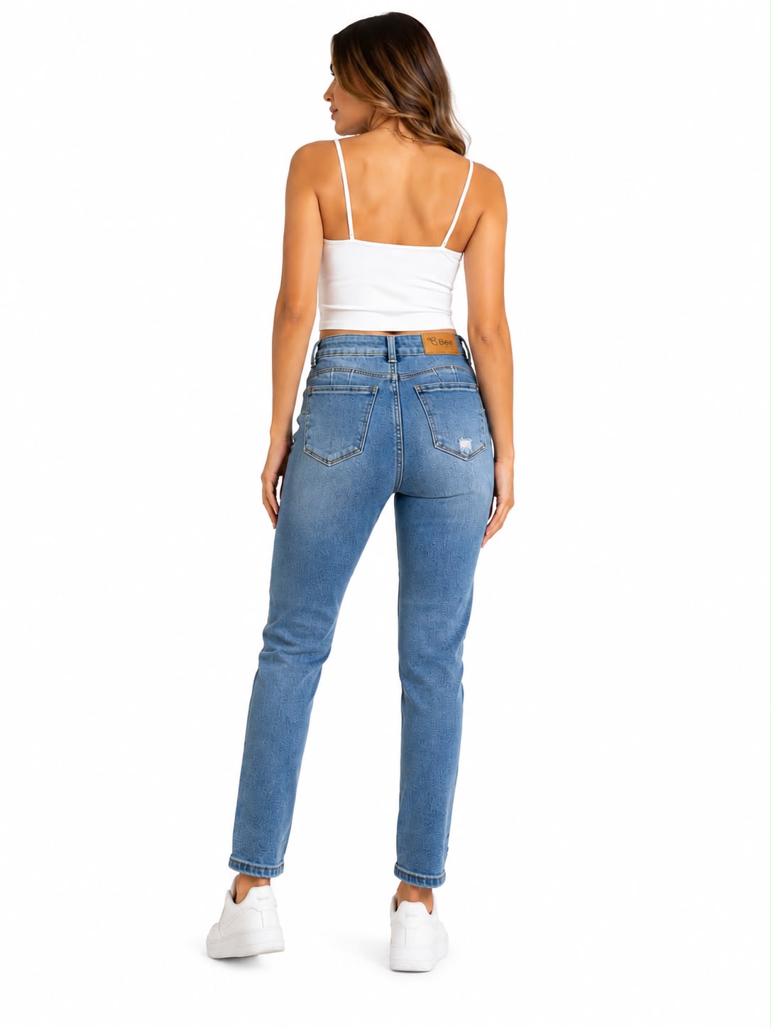Pantalón dama mezclilla desgastado