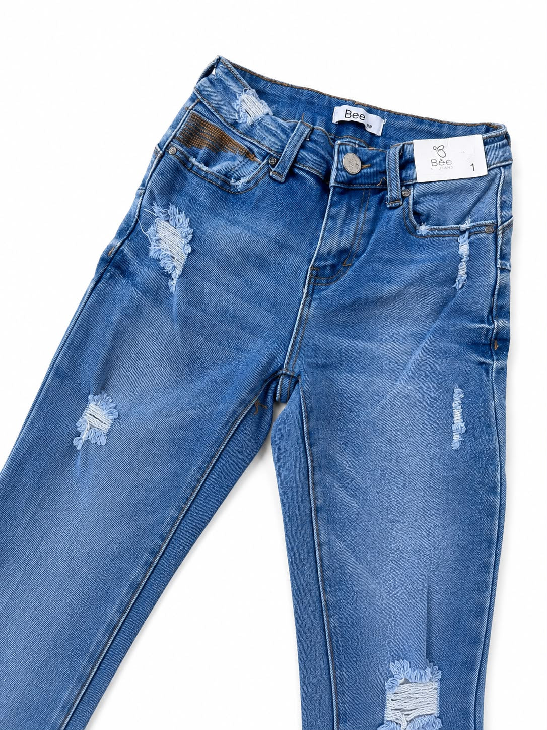 Pantalón dama mezclilla desgastado