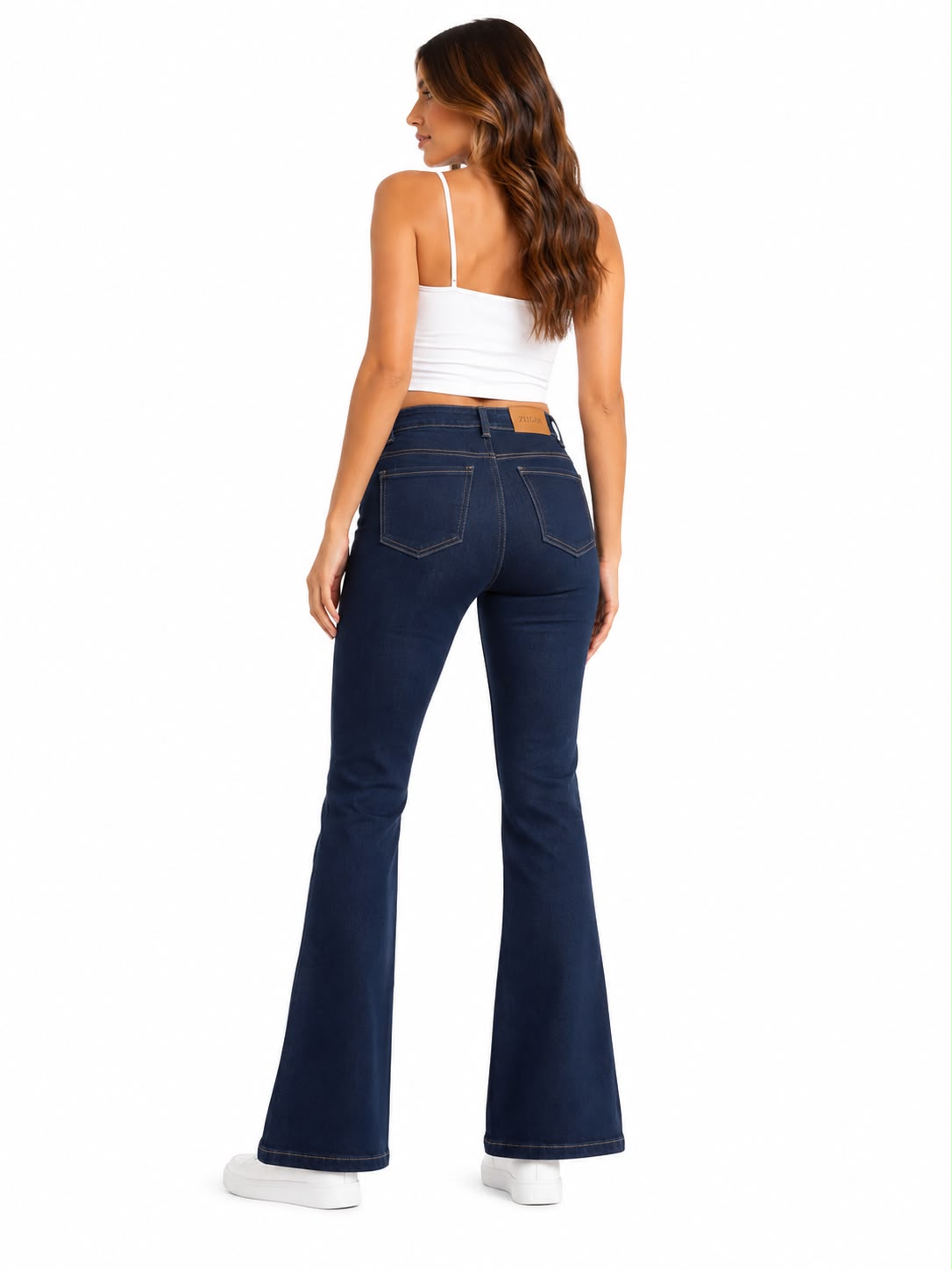 Pantalón Dama Mezclilla Flare de Tiro Alto